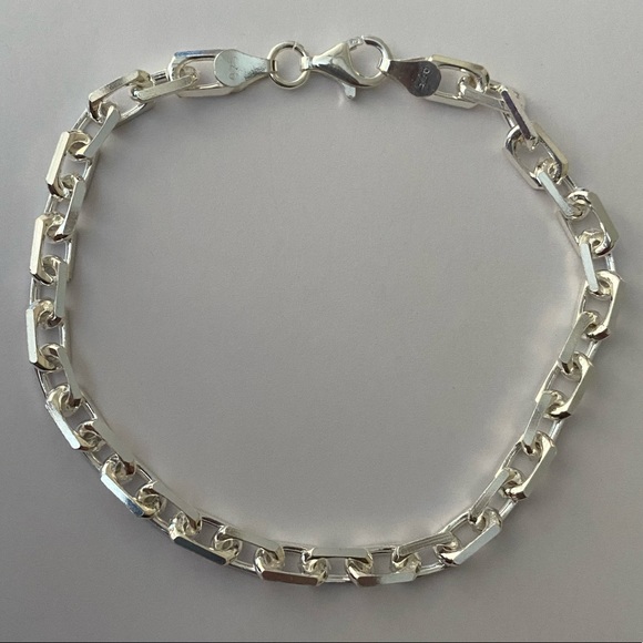Other - COMING SOON❣️Link chain 925 silver 4mm bracelet 8.5 inches unisex